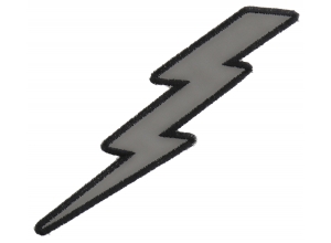 Reflective Lightning Bolt Left Patch | Embroidered Patches