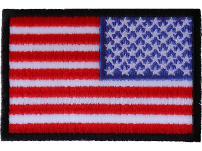 Reversed American Flag with Black Borders Patch