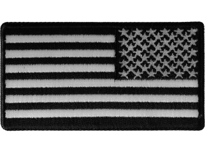 Reversed black and white 3 inch American Flag Patch