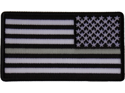 Reversed Silver Line Corrections Officer American Flag Patch