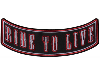 Ride To Live Rocker Patch | Embroidered Patches