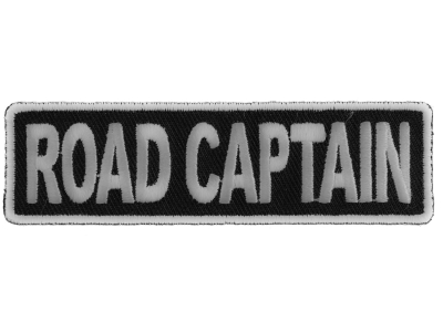 Road Captain Patch 3.5 Inch White | Embroidered Patches