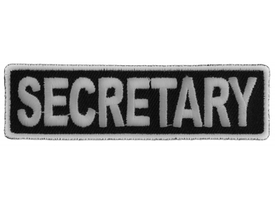 Secretary Patch 3.5 Inch White