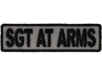 Sgt At Arms Patch 3.5 Inch Reflective | Embroidered Patches