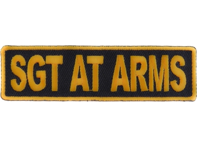 Sgt At Arms Patch 3.5 Inch Yellow