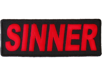 Sinner Patch | Embroidered Patches