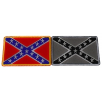 Southern Flag Patches 2 Confederate Flags