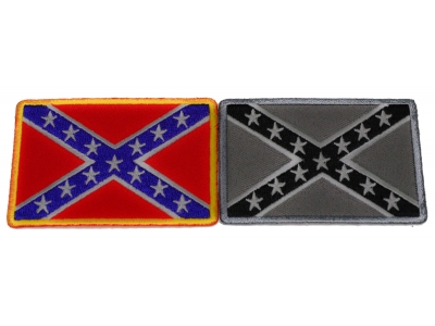 Southern Flag Patches 2 Confederate Flags