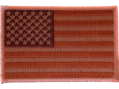 Subdued Brown US Flag Patch | Embroidered Patches