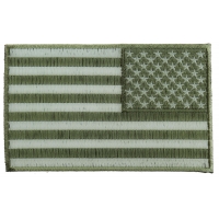 Subdued Green American REVERSED Flag Patch