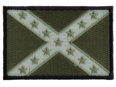 Subdued Green Confederate Flag Patch