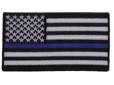 Subdued US Flag With Blue Stripe Patch | Embroidered Patches