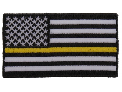 Subdued Yellow Stripe American Flag Patch | US Military Veteran Patches