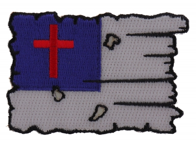 Tattered Christian Flag Patch