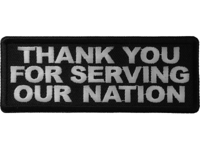 Thank You For Serving Our Nation Patch