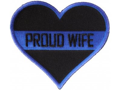 Thin Blue Line Proud Wife Patch For Law Enforcement | Embroidered Patches