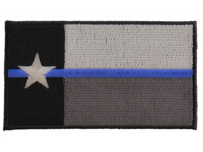 Thin Blue Line Texas State Flag Patch For Law Enforcement | Embroidered Patches