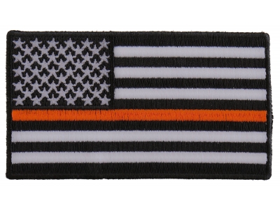 Thin Orange Line American Flag For Search & Rescue | Embroidered Patches