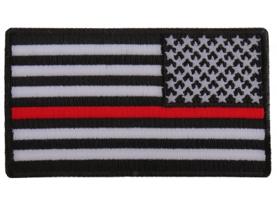 Thin Red Line American Flag Reversed Patch | Embroidered Patches