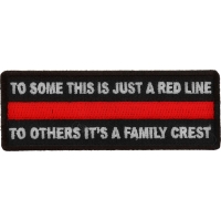 To Some This is Just a Red Line To Others It's a Family Crest Patch