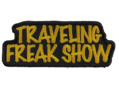 Traveling Freak Show Funny Biker Patch | Embroidered Biker Patches