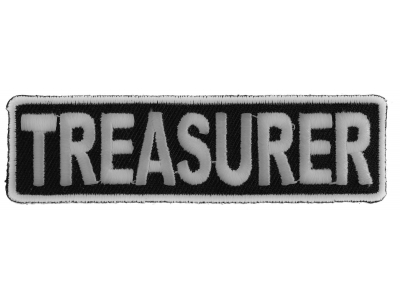 Treasurer Patch 3.5 Inch White