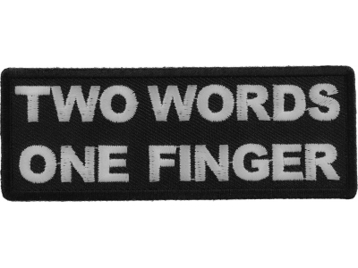 Two Words One Finger Patch