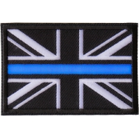 UK Flag Patch with Blue Line for Police