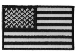 Us Flag Black White Patch 4 Inch | Embroidered Patches