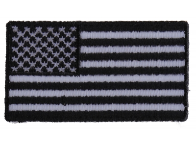 US Flag Patch Black And White 2.5 Inch