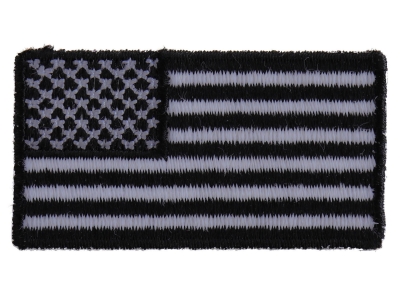 US Flag Patch Black And White 2 Inch