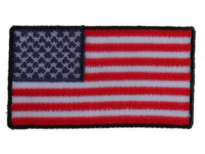 US Flag Patch Black Border 2.5 Inch