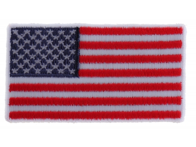 US Flag Patch White Border 2.5 Inches