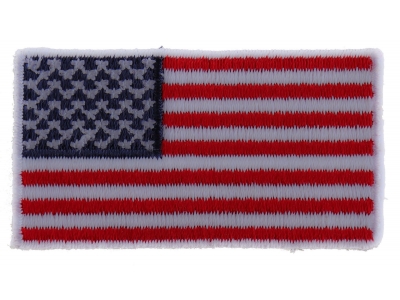 US Flag Patch White Border 2 Inch