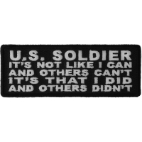 US Soldier I Did And Others Didn't Patch | US Military Veteran Patches