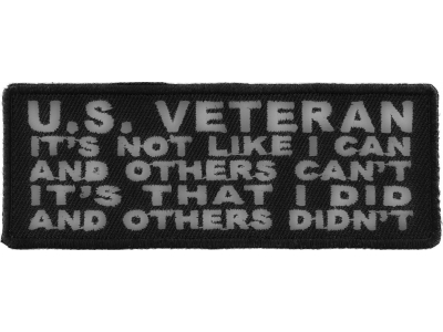 US Veteran I Did And Others Didn't Patch | US Military Veteran Patches