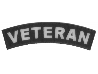 Veteran Medium Size Rocker Patch | US Military Veteran Patches