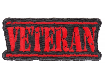 Veteran Patch Old Stamper Red | US Military Veteran Patches