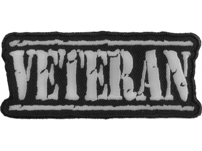 Veteran Patch Old Stamper White | US Military Veteran Patches