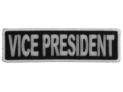 Vice President Patch 3.5 Inch White