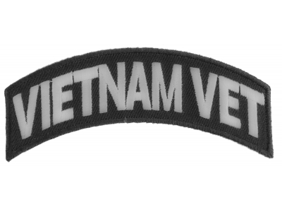 Vietnam Vet Patch White Rocker | US Military Vietnam Veteran Patches