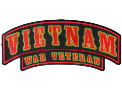 Vietnam War Veteran Rocker Large | US Military Vietnam Veteran Patches