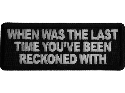 When Was the Last Time You've Been Reckoned with Iron on Patch