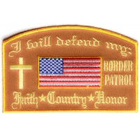 Will Defend Border Patrol In Brown Patch | Embroidered Patches