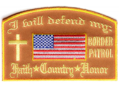 Will Defend Border Patrol In Brown Patch | Embroidered Patches