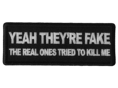 Yeah They're Fake The Real Ones Tried to Kill me Breast Cancer Patch