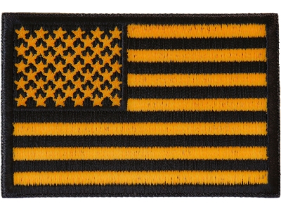 Yellow Black American Flag Patch | Embroidered Patches