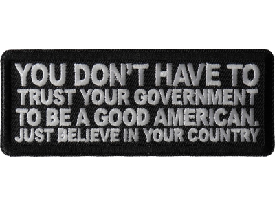 You Don't have to trust your Government Patch