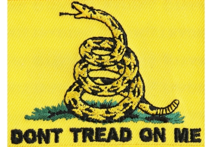 DON'T TREAD ON Me Gadsden Flag Snake Yellow Embroidered Patch