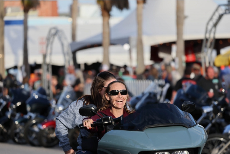 These are some Happy Bikers having a great time in Daytona